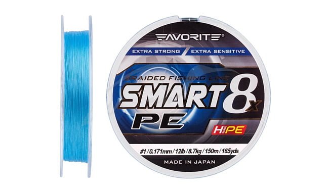 Шнур Favorite Smart PE 8x 150 m 1.0-0.171 mm 8.7 kg - фото 1