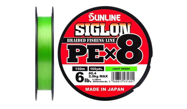 Шнур Sunline Siglon PE х8 150m (темн-зел.) #0.4/0.108 mm 6lb/2.9 kg - фото 2