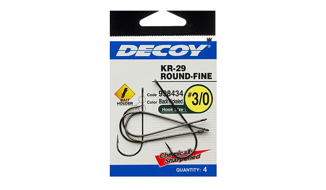 Крючки Decoy KR-29 Worm Round-Fine №3/0 - фото 1