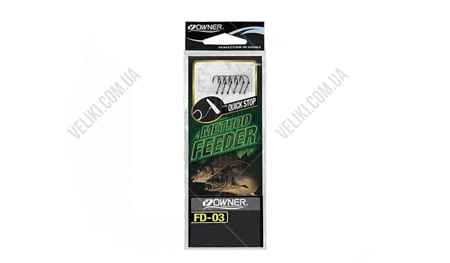 Гачки з повідцем Owner Method Feeder FD-03 №6 - дополнительное фото 1