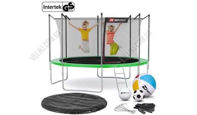 Батут Hop-Sport 12ft (366 см) з внутрішньої сіткою - дополнительное фото 1