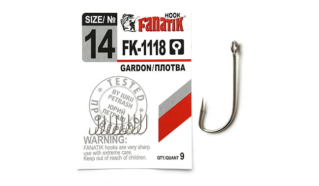 Крючок Fanatik FK-1118 Gardon/Плотва №14 - фото 1