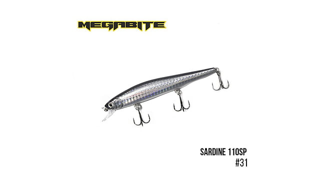 Воблер Megabite Sardine 110SP 110 mm 137 g 12 m - фото 1