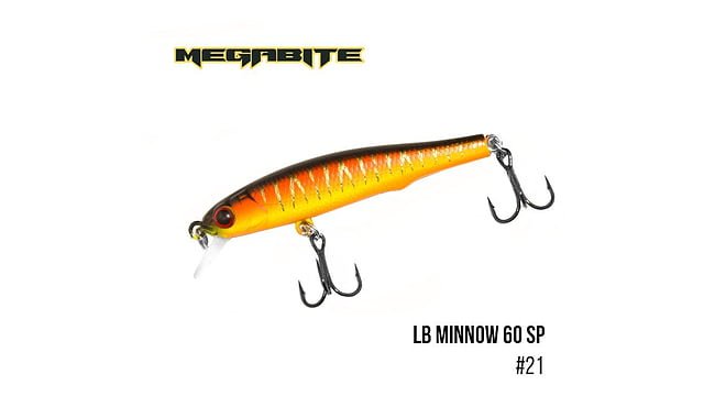 Воблер Megabite LB Minnow 60 SP 60 мм 3,2 г - фото 1