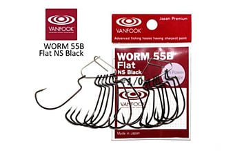 Гачки Vanfook WORM55B Flat NS # 3/0 5шт