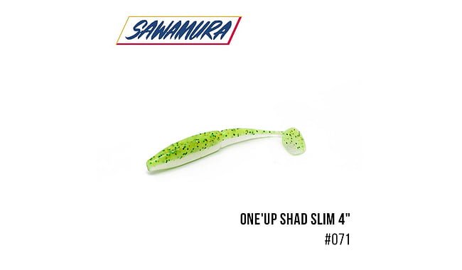 Віброхвіст Sawamura One'Up Shad Slim 4 "6 шт - фото 2