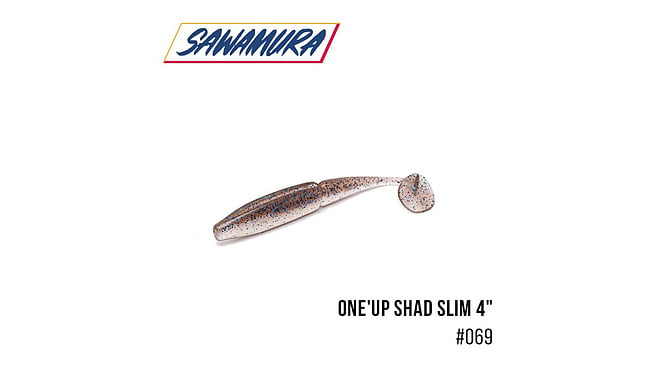 Виброхвост Sawamura One'Up Shad Slim 4.0", 6 шт - фото 3