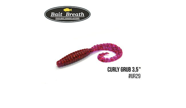 Твистер Bait Breath Curly Grub 3.5", 10 шт - фото 1