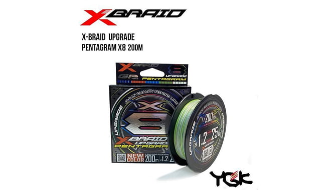 Шнур YGK X-Braid Upgrade Pentagram X8 200m 0.5 12lb / 5.44kg - фото 1