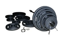 Професійна штанга RN-Sport з металевими дисками в порошковому фарбуванню 240 кг - дополнительное фото 1