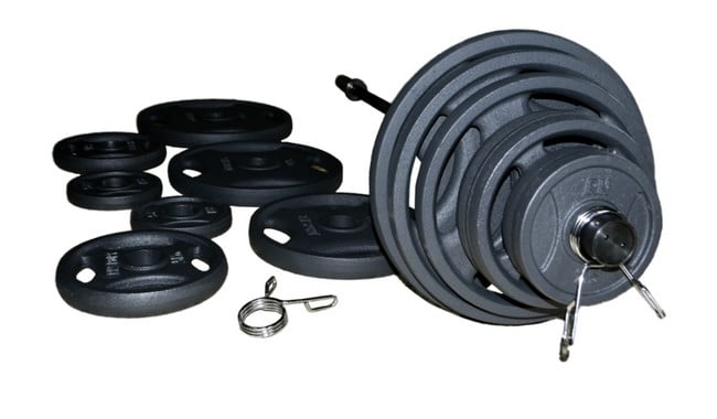 Професійна штанга RN-Sport з металевими дисками в порошковому фарбуванню 220 кг - дополнительное фото 1