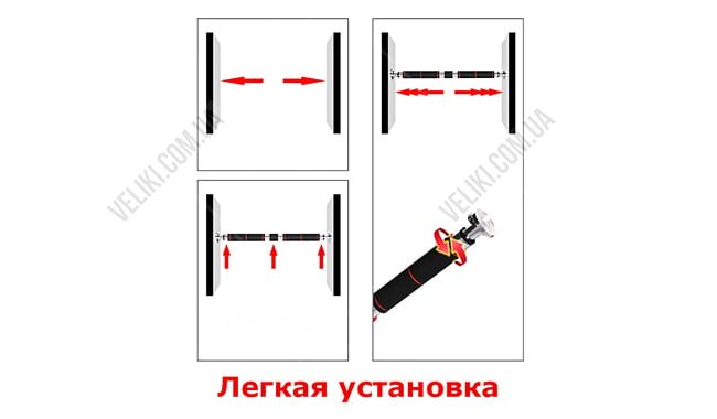 Турник раздвижной Newt 62-100 см - дополнительное фото 4