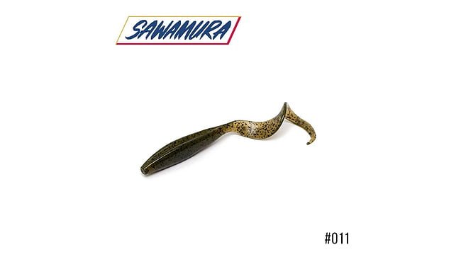 Твистер Sawamura One'Up Curly 3.5", 6 шт - фото 3