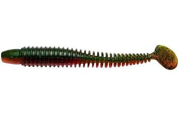 Виброхвост Lunker City Swimming Ribster 4.0", 1 шт