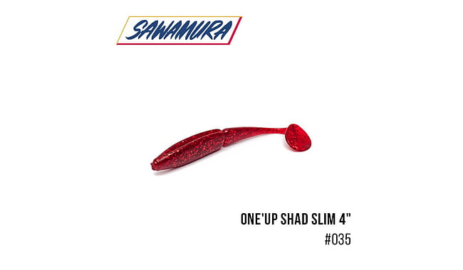 Виброхвост Sawamura One'Up Shad Slim 4.0", 6 шт - фото 5
