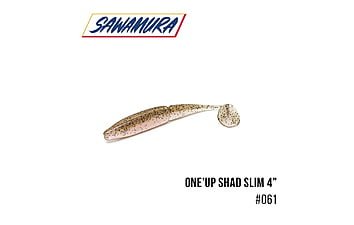 Виброхвост Sawamura One'Up Shad Slim 4.0", 6 шт