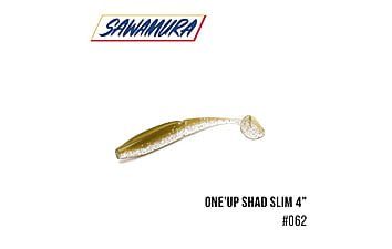 Виброхвост Sawamura One'Up Shad Slim 4.0", 6 шт