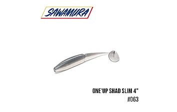 Виброхвост Sawamura One'Up Shad Slim 4.0", 6 шт