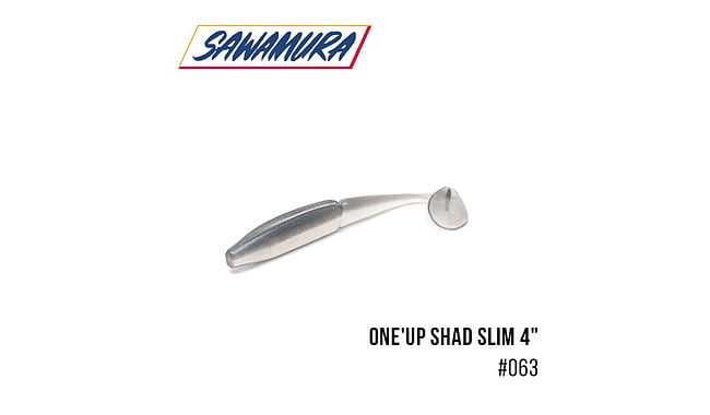 Виброхвост Sawamura One'Up Shad Slim 4.0", 6 шт - фото 9