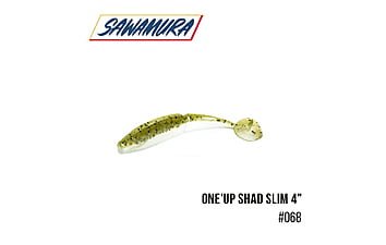 Виброхвост Sawamura One'Up Shad Slim 4.0", 6 шт