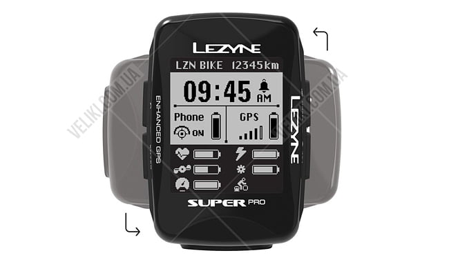 Велокомп'ютер Lezyne Super Pro HR/ProSC - дополнительное фото 1
