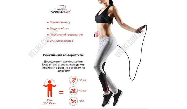 Скакалка PowerPlay 4208 - дополнительное фото 4