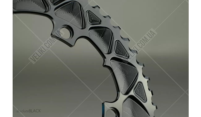Звезда шатуна absoluteBLACK 2X Oval 130/5 53T - дополнительное фото 1