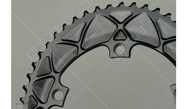 Звезда шатуна absoluteBLACK 2X Oval 130/5 53T - дополнительное фото 2