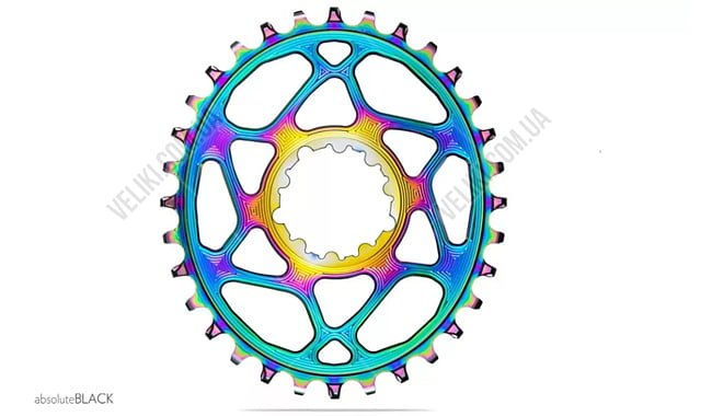 Зірка шатуна absoluteBLACK Oval Sram Boost PVD 34T - дополнительное фото 1