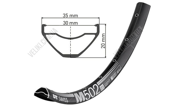 Обід DT Swiss M 502 27.5" 28H - дополнительное фото 2