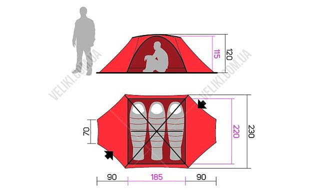 Палатка Hannah Covert 3 WS - дополнительное фото 1