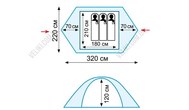 Намет Tramp Scout 3 v2 - дополнительное фото 1