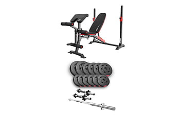 Набор Hop-Sport Premium 38 кг + скамья HS-1095