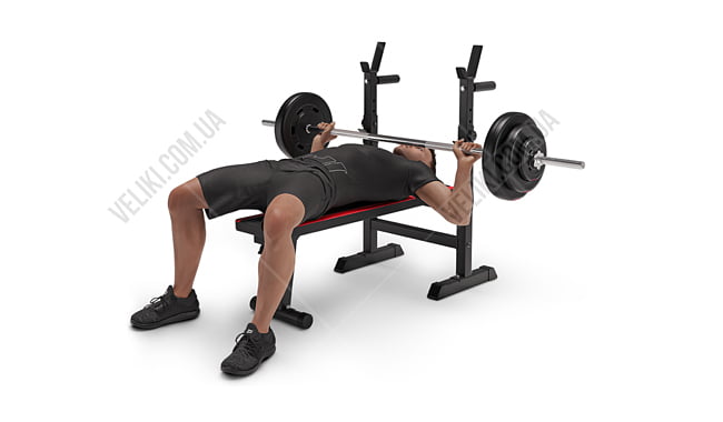 Набор Hop-Sport Premium 59 кг + скамья HS-1080 - дополнительное фото 6