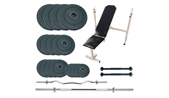 Скамья для жима Newt Gym Set Pro с набором весов 90 кг - фото 1