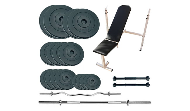 Скамья для жима Newt Gym Set Pro с набором весов 100 кг - фото 1