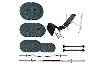 Лавка для жиму Newt Gym Scott Set Pro з набором ваг 70 кг