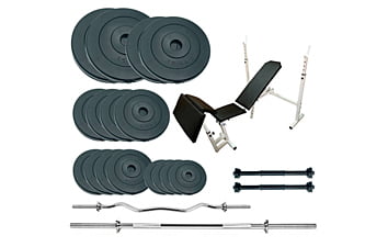 Лавка для жиму Newt Gym Scott Set Pro з набором ваг 100 кг