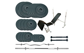 Лавка для жиму Newt Gym Scott Set Pro з набором ваг 120 кг