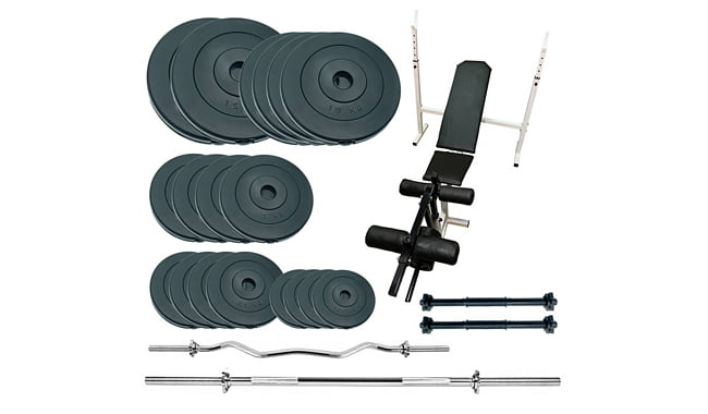 Скамья для жима Newt Gym Scott Plus Set Pro с набором весов 120 кг - фото 1