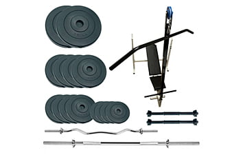 Лавка для жиму Newt Gym Scott Plus Set Pro T з набором ваг 70 кг