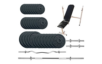 Лавка для жиму Newt Gym Set-SKHW Home з набором ваг 84 кг