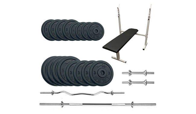 Скамья для жима Newt Gym Set-STHW Home с набором весов 60 кг - фото 1