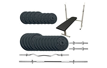 Лавка для жиму Newt Gym Set-STHW Home з набором ваг 72 кг