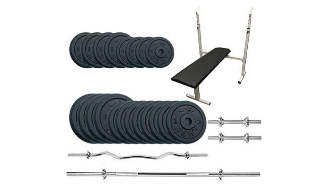 Скамья для жима Newt Gym Set-STHW Home с набором весов 72 кг - фото 1