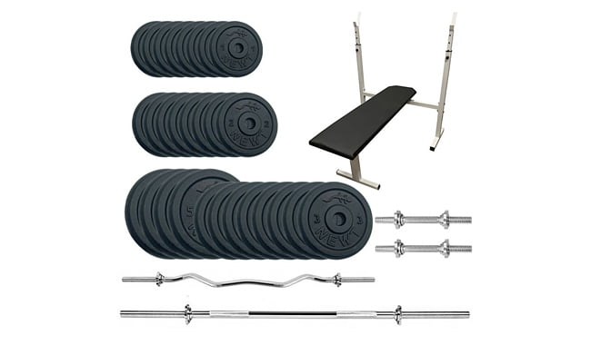 Скамья для жима Newt Gym Set-STHW Home с набором весов 84 кг - фото 1