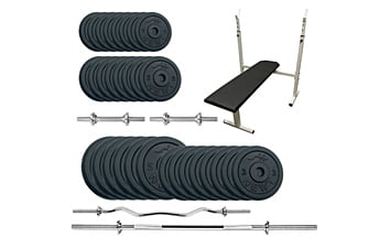 Лава для жиму Newt Gym Set-STHW Home з набором ваг 94 кг