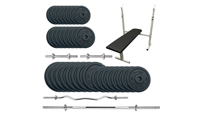 Лава для жиму Newt Gym Set-STHW Home з набором ваг 104 кг - фото 1