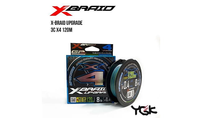 Шнур YGK X-Braid Upgrade 3C X4 120 м, 0.8 мм, 6.4 kg - фото 1