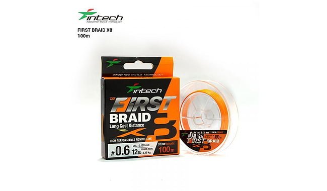 Шнур Intech  First Braid X8 100 м #0,8 6,4 кг - фото 1